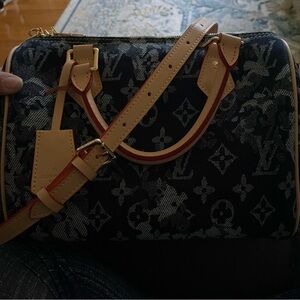 Louis Vuitton Blue Monogram Denim Handbag